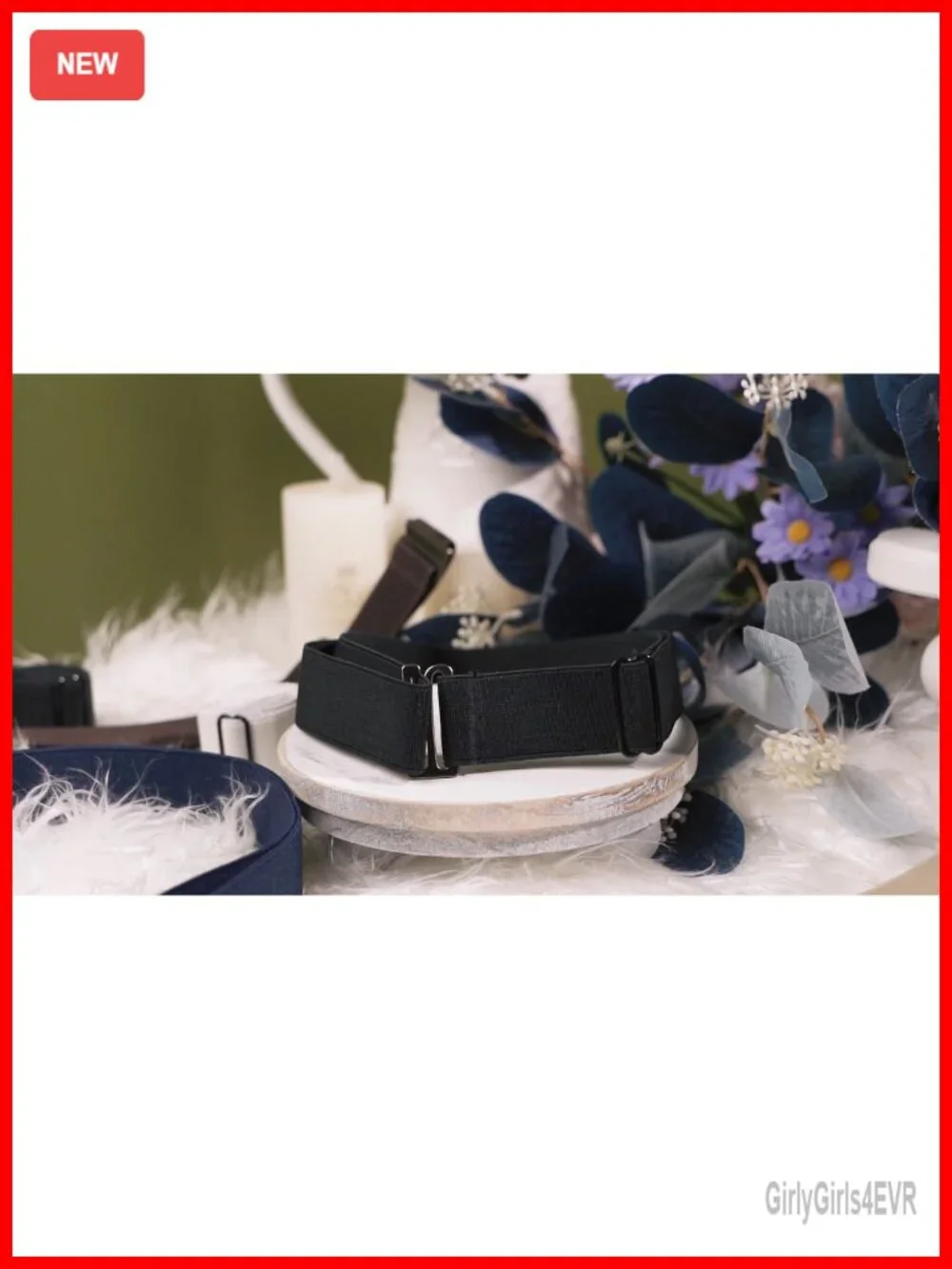 Invisible Stretch Belt Flat Buckle Adjustable Elastic Waist Belt for Women